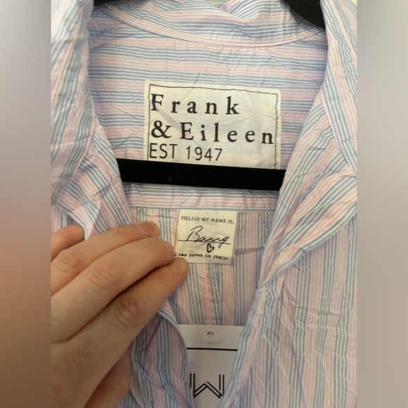 Frank & Eileen Barry Crinkle Button Down Shirt NWT - Picture 4 of 7